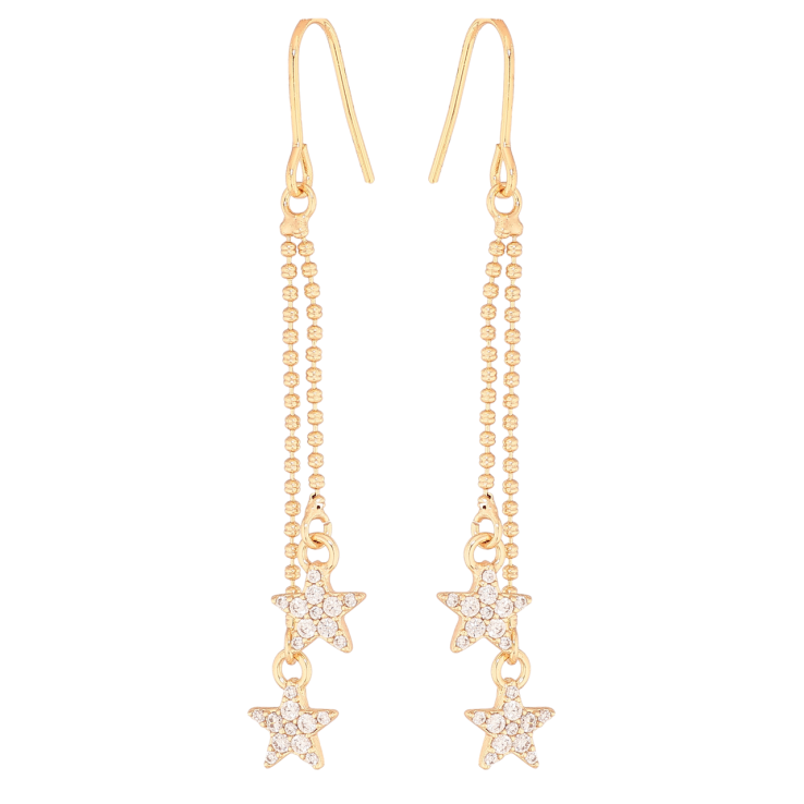 Серьги Xuping M&L Цвет 18K французский замок Звезды на цепочках фото №11