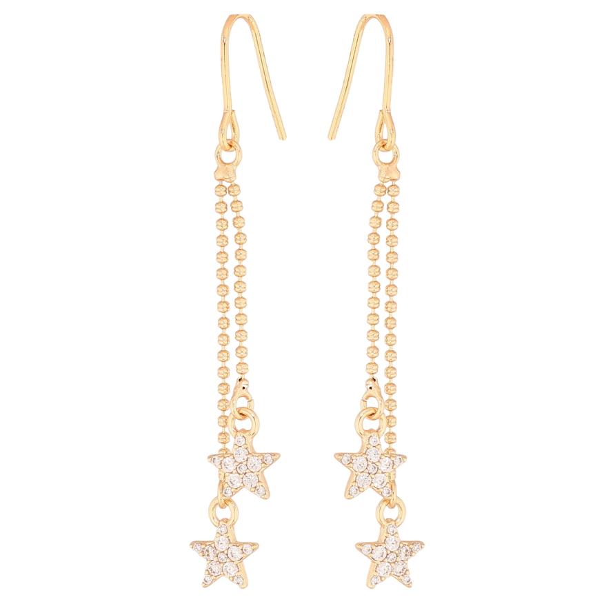 Серьги Xuping M&L Цвет 18K французский замок Звезды на цепочках фото №1