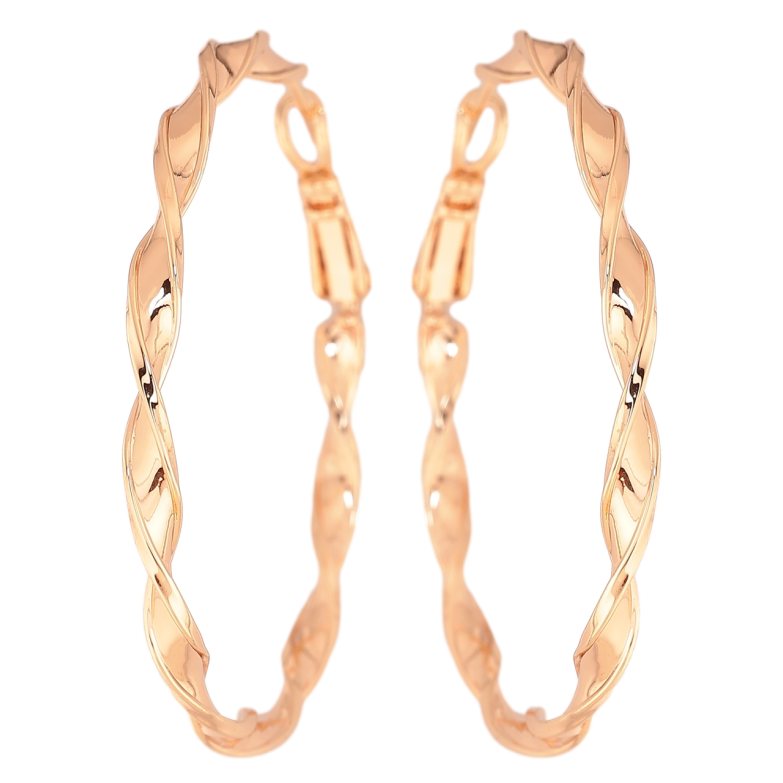 Сережки Xuping M&L Колір 18K кільця (конго) Декоративний візерунок ø 4.5см фото №11