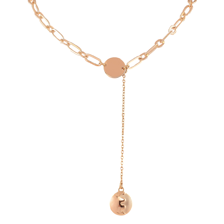 Кулон на ланцюжку Xuping M&L Колір 18К Кругла підвіска на ланцюжку розмір 42-47см х 4-5мм фото №1