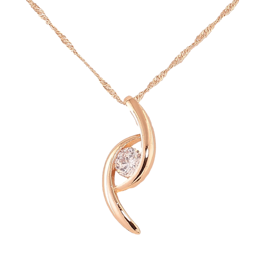 Кулон на ланцюжку Xuping M&L Колір 18К Підвіска з кристалом розмір 45см х 2мм фото №1