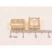 Сережки Xuping колір Позолота 14K колечка Прямокутні фото №2