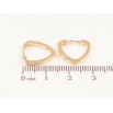 Сережки Xuping колір Позолота 14K колечка Декоративні фото №2