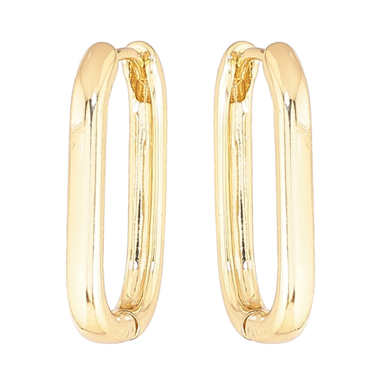 Серьги Xuping цвет Позолота 14K колечки Овалы 22мм фото №1