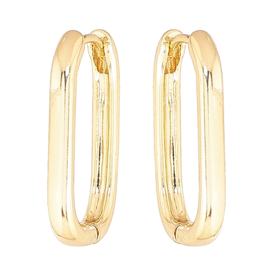 Сережки Xuping колір Позолота 14K колечка Овали 22мм фото №1