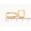 Сережки Xuping колір Позолота 14K колечка Овали 22мм фото №2