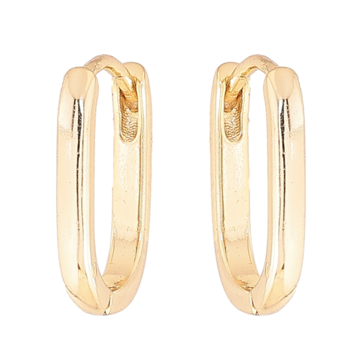 Сережки Xuping колір Позолота 14K колечка Овали 15мм фото №17