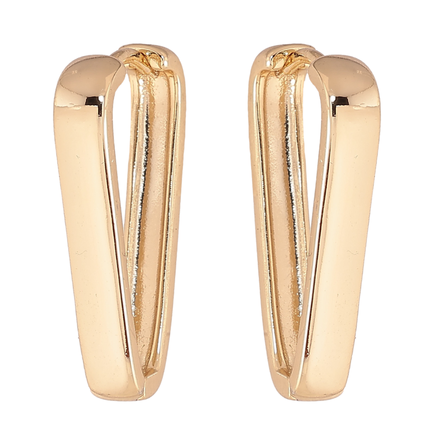 Сережки Xuping колір Позолота 14K колечка Трикутні фото №1