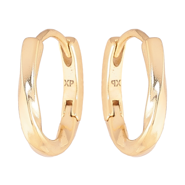 Серьги Xuping цвет Позолота 14K колечки Декоративный узор фото №3