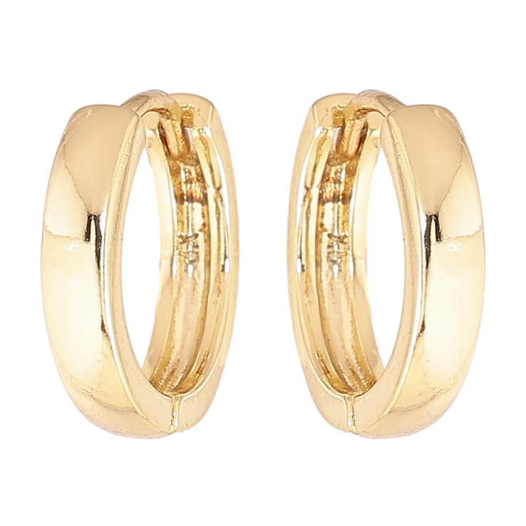 Серьги Xuping цвет Позолота 14K колечки Классика, шир. 3мм ø 15мм фото №4