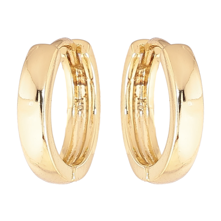 Сережки Xuping колір Позолота 14K колечка Класика, шир. 3мм ø 15мм фото №1