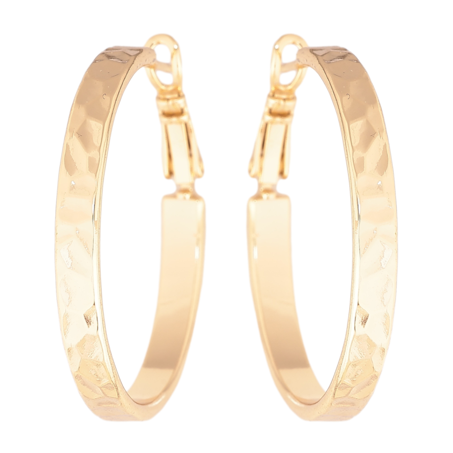 Сережки Xuping колір Позолота 14K кільця (конго) Декоративний візерунок ø 3.5см фото №1