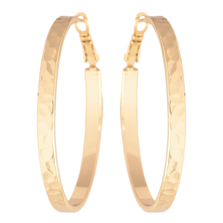 Сережки Xuping колір Позолота 14K кільця (конго) Декоративний візерунок ø 4.5см фото №19