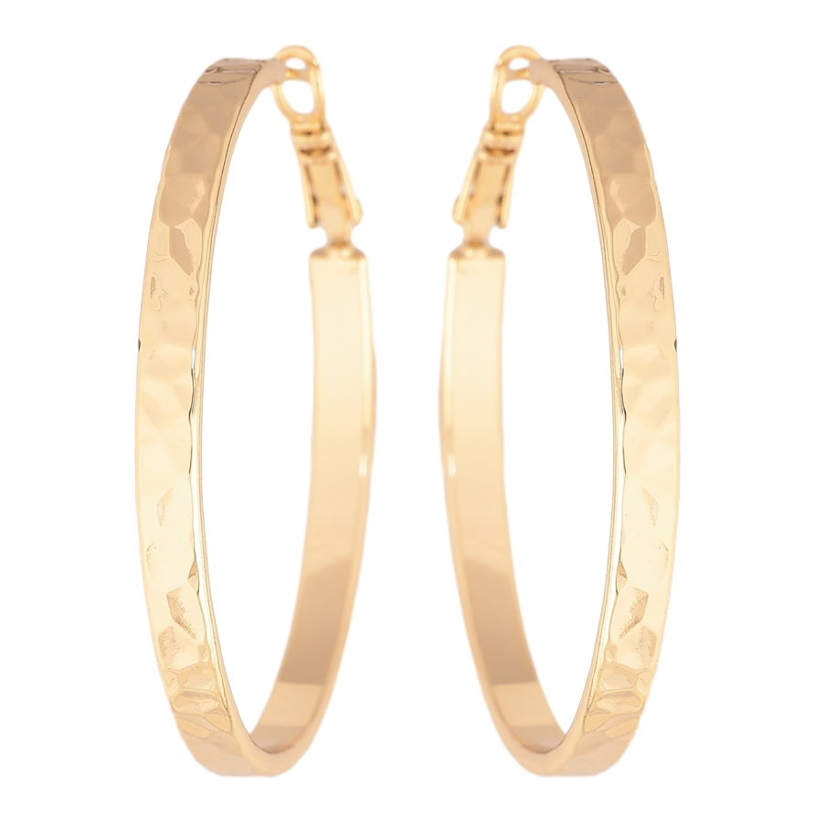 Сережки Xuping колір Позолота 14K кільця (конго) Декоративний візерунок ø 4.5см фото №1