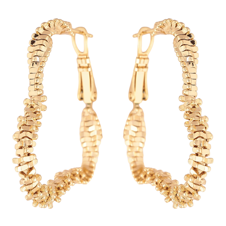 Сережки Xuping колір Позолота 14K італійський замок Сердечка фото №3 Сережки Xuping колір Позолота 14K італійський замок Сердечка фото №3