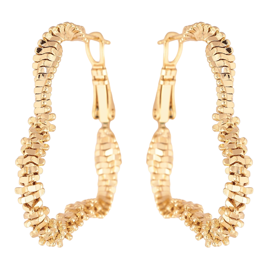 Сережки Xuping колір Позолота 14K італійський замок Сердечка фото №1 Сережки Xuping колір Позолота 14K італійський замок Сердечка фото №1