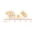Серьги Xuping цвет Позолота 14K пусеты Декоративный узор с кристаллами фото №2
