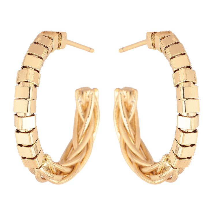 Сережки Xuping колір Позолота 14K пусети Декоративні дуги фото №24