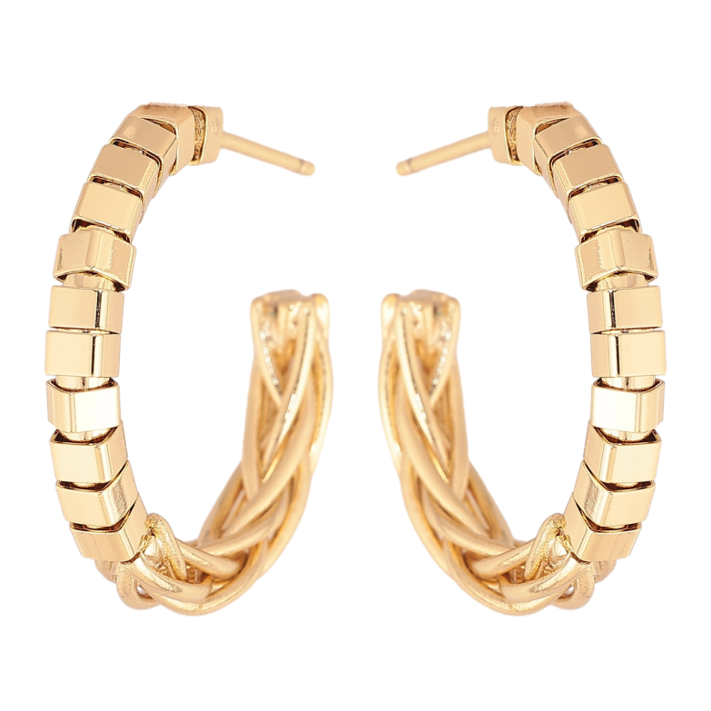 Сережки Xuping колір Позолота 14K пусети Декоративні дуги фото №1