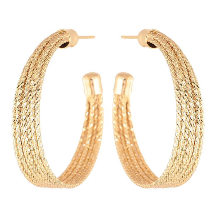 Сережки Xuping колір Позолота 14K пусети Дуги декоративні фото №21