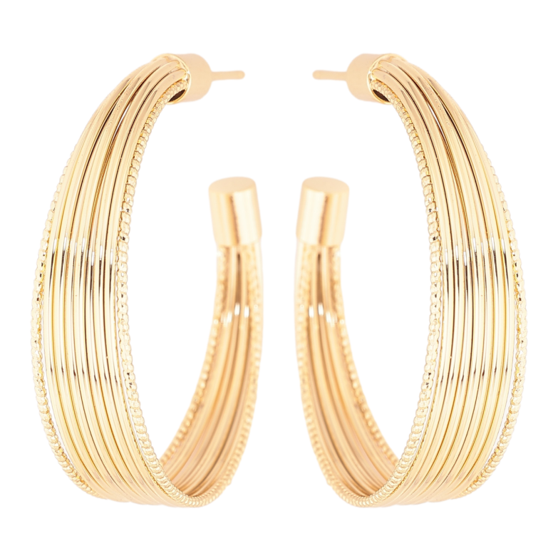 Сережки Xuping колір Позолота 14K пусети Дуги фото №4