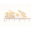 Серьги Xuping цвет Позолота 14K пусеты Бабочки фото №3