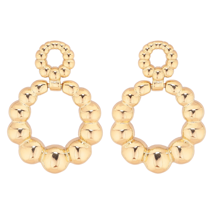 Сережки Xuping колір Позолота 14K пусети Круглі підвіски фото №21