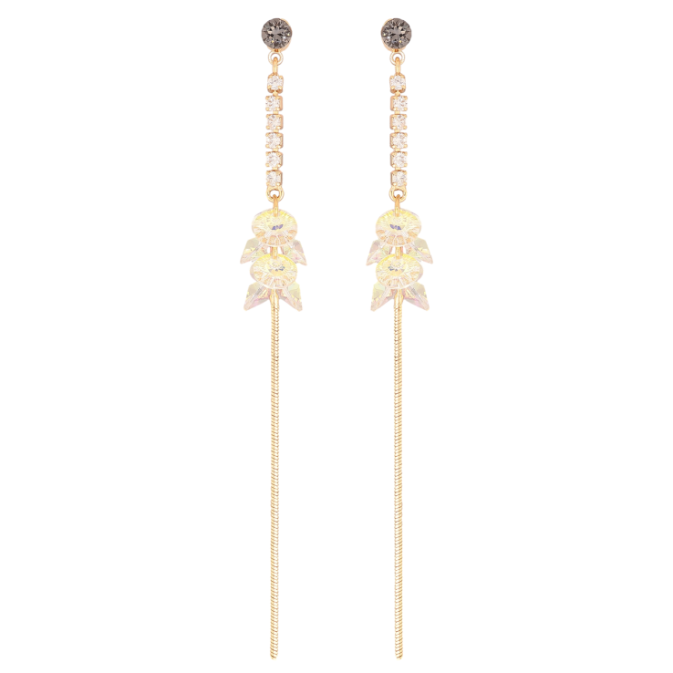 Сережки Xuping колір Позолота 18K з кристалами Swarovski пусети Кристальні підвіски Shimmer фото №18