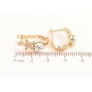 Сережки Xuping колір Позолота 18K з кристалами Swarovski англійський замок Квітковий візерунок з кристалом Clear фото №2