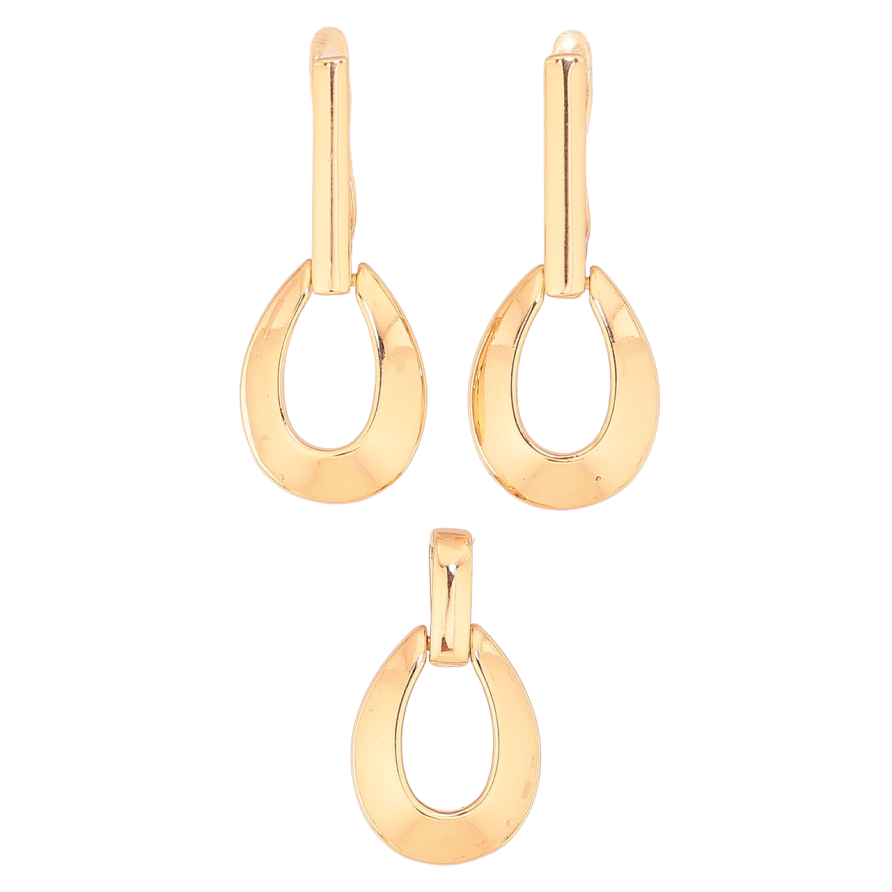 Набір Xuping Колір Позолота 18K Сережки Кулон Декоративний візерунок фото №1