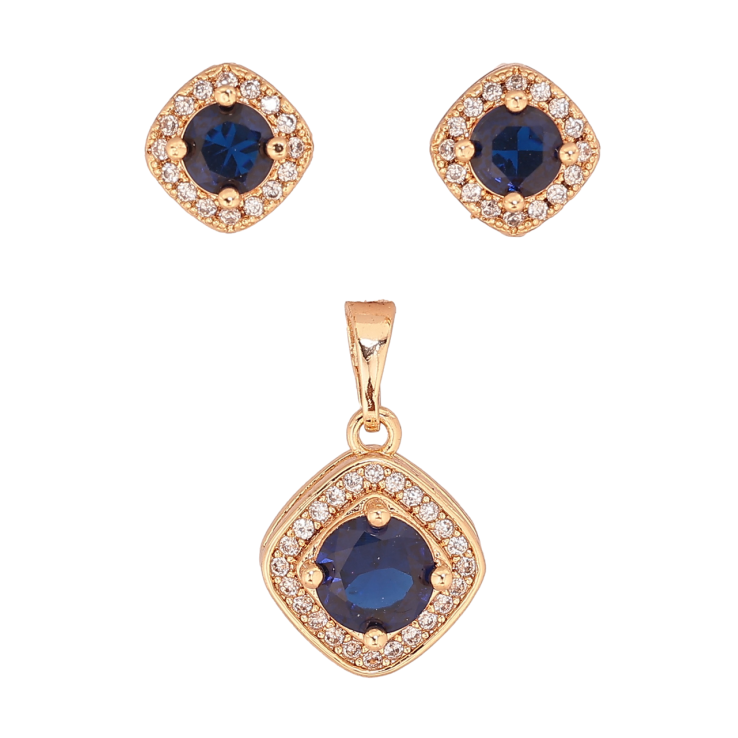 Набір Xuping M&L Колір 18K Сережки Кулон Сині кристали в обрамленні Сер.- 8х8мм, Кул.-11х11мм фото №20 Набір Xuping M&L Колір 18K Сережки Кулон Сині кристали в обрамленні Сер.- 8х8мм, Кул.-11х11мм фото №20