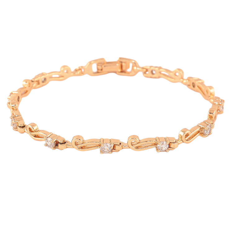 Браслет Xuping Колір Позолота 18K Візерунок з кристалами розмір 17см х 4мм фото №9