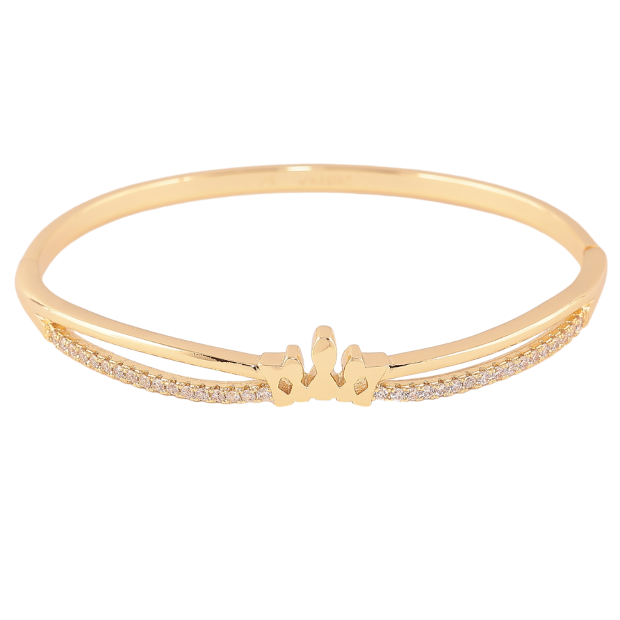 Браслет Xuping Колір Позолота 14K Корона з доріжками кристалів ø 6см фото №1