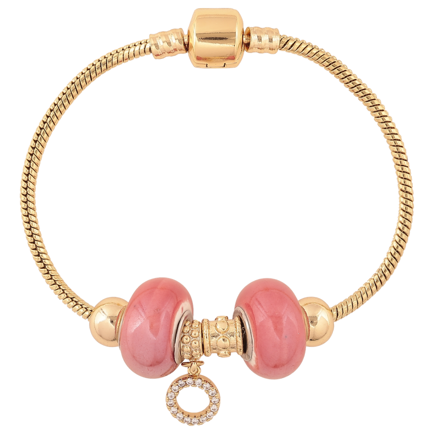 Браслет Xuping Колір Позолота 14K У стилі Pandora Ювелірний шнур з намистинами довжина 18см х 3мм фото №1