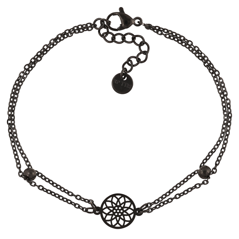 Браслет Xuping цвет Вlack Двойная цепочка с вставками размер с доп. цеп. 18-21см х 3-10мм фото №19