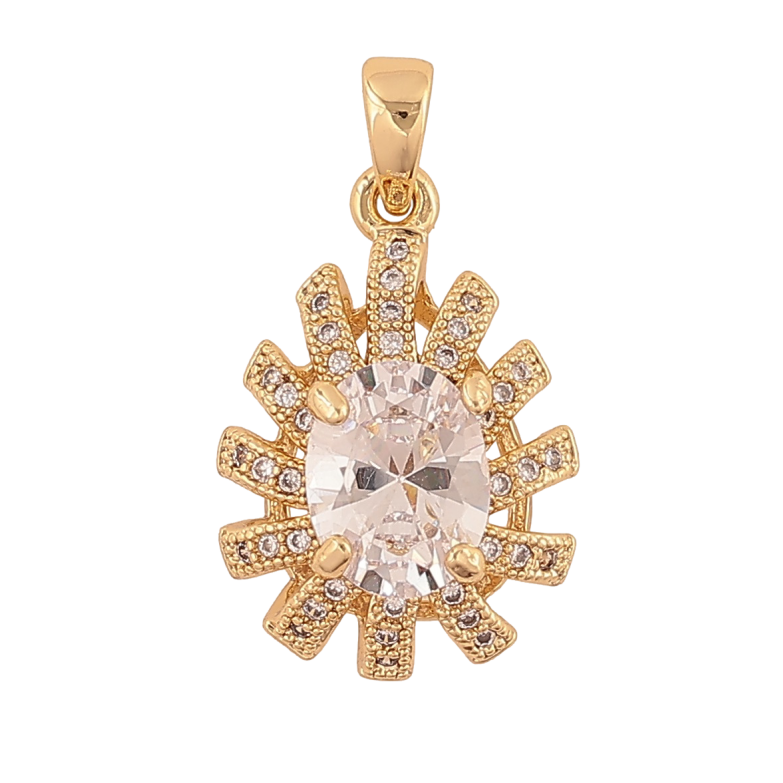 Кулон Xuping Колір Позолота 14K Декоративна крапелька з кристалами для ланцюжка до 2мм фото №2 Кулон Xuping Колір Позолота 14K Декоративна крапелька з кристалами для ланцюжка до 2мм фото №2