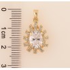 Кулон Xuping Колір Позолота 14K Декоративна крапелька з кристалами для ланцюжка до 2мм фото №2 Кулон Xuping Колір Позолота 14K Декоративна крапелька з кристалами для ланцюжка до 2мм фото №2
