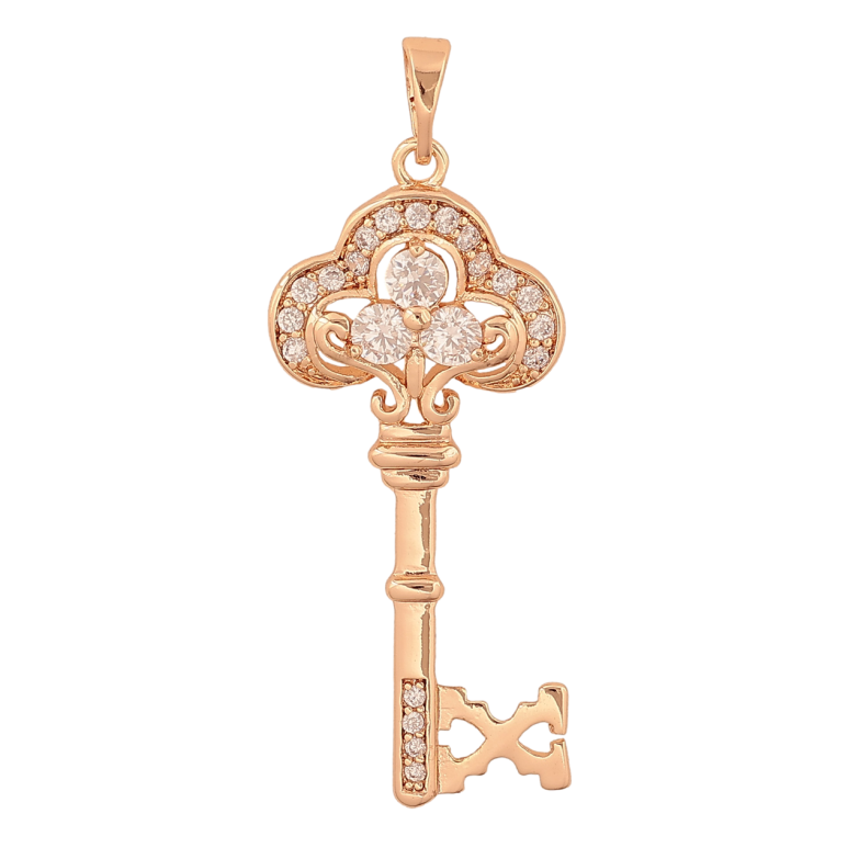 Кулон Xuping M&L Колір 18К Ключик з кристалами для ланцюжка до 5мм фото №1 Кулон Xuping M&L Колір 18К Ключик з кристалами для ланцюжка до 5мм фото №1