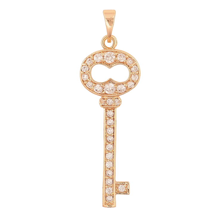 Кулон Xuping M&L Колір 18К Ключик з кристалами для ланцюжка до 5мм фото №3