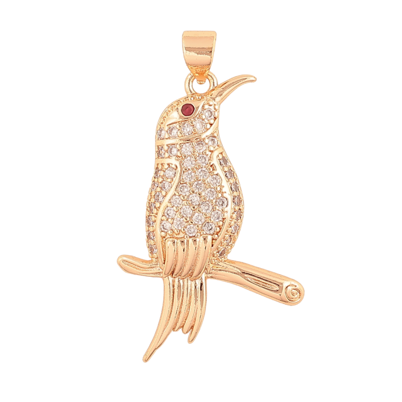 Кулон Xuping M&L Цвет 18К Птица с кристаллами для цепочки до 4мм фото №1