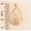Кулон Xuping M&L Цвет 18К Капелька с оберегом Глаз Фатимы и кристаллами для цепочки до 4мм фото №2