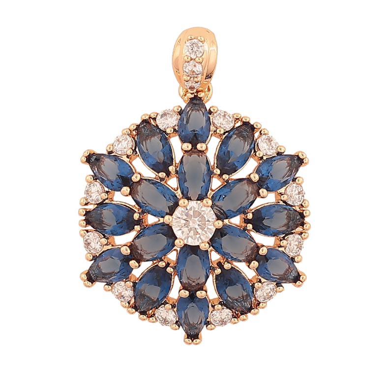 Кулон Xuping M&L Цвет 18К Инкрустация сине-белыми кристаллами для цепочки до 4мм фото №7