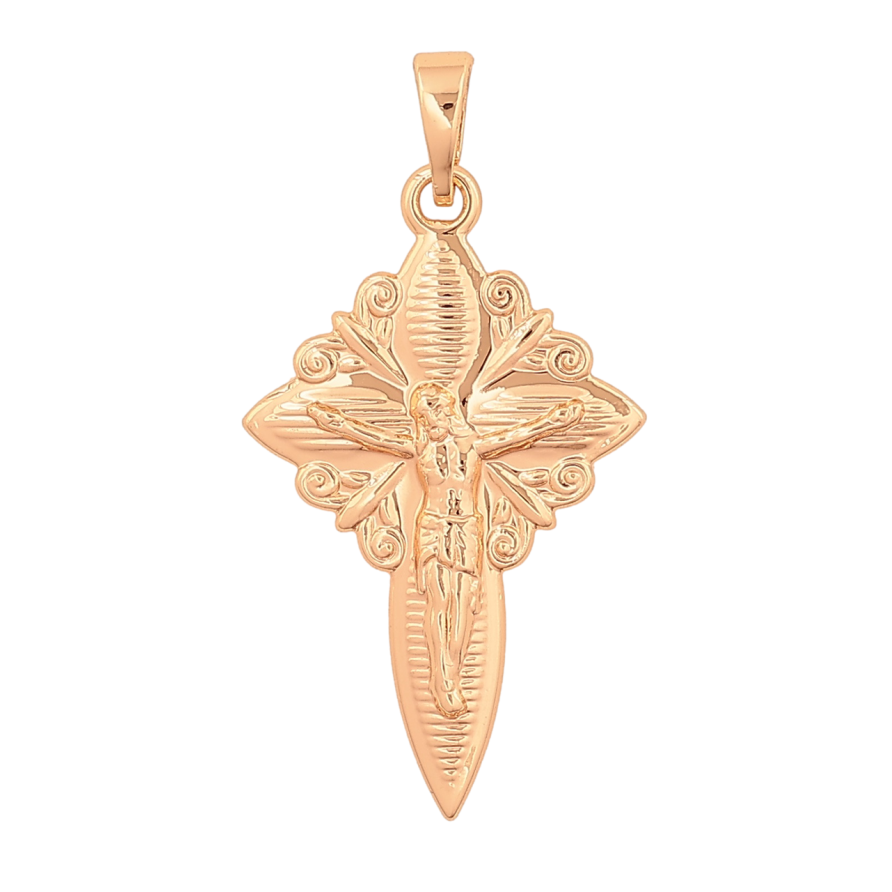 Кулон Xuping M&L Колір 18К Хрест з Розп'яттям для ланцюжка до 5мм фото №1 Кулон Xuping M&L Колір 18К Хрест з Розп'яттям для ланцюжка до 5мм фото №1