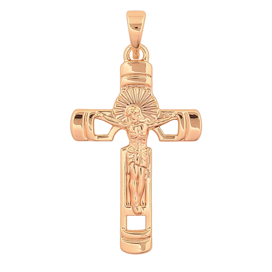 Кулон Xuping M&L Колір 18К Хрест з Розп'яттям для ланцюжка до 5мм фото №1 Кулон Xuping M&L Колір 18К Хрест з Розп'яттям для ланцюжка до 5мм фото №1