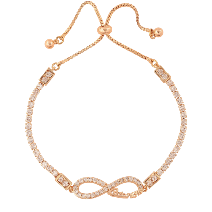 Браслет Xuping M&L Колір 18K Доріжка кристалів зі знаком нескінченності на бігунку 14-24см х 1-9мм фото №24