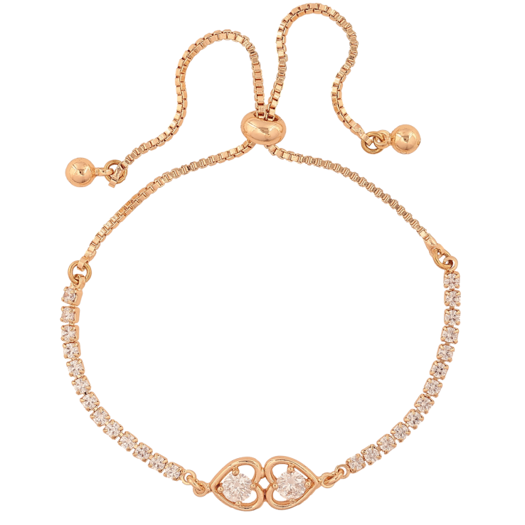 Браслет Xuping M&L Колір 18K Доріжка кристалів з сердечками на бігунку 10-23см х 1-8мм фото №23