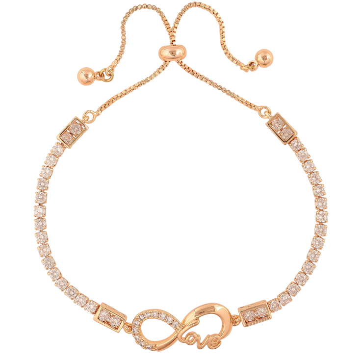 Браслет Xuping M&L Колір 18K Доріжка кристалів з нескінченністю на бігунку 14-24см х 1-10мм фото №20