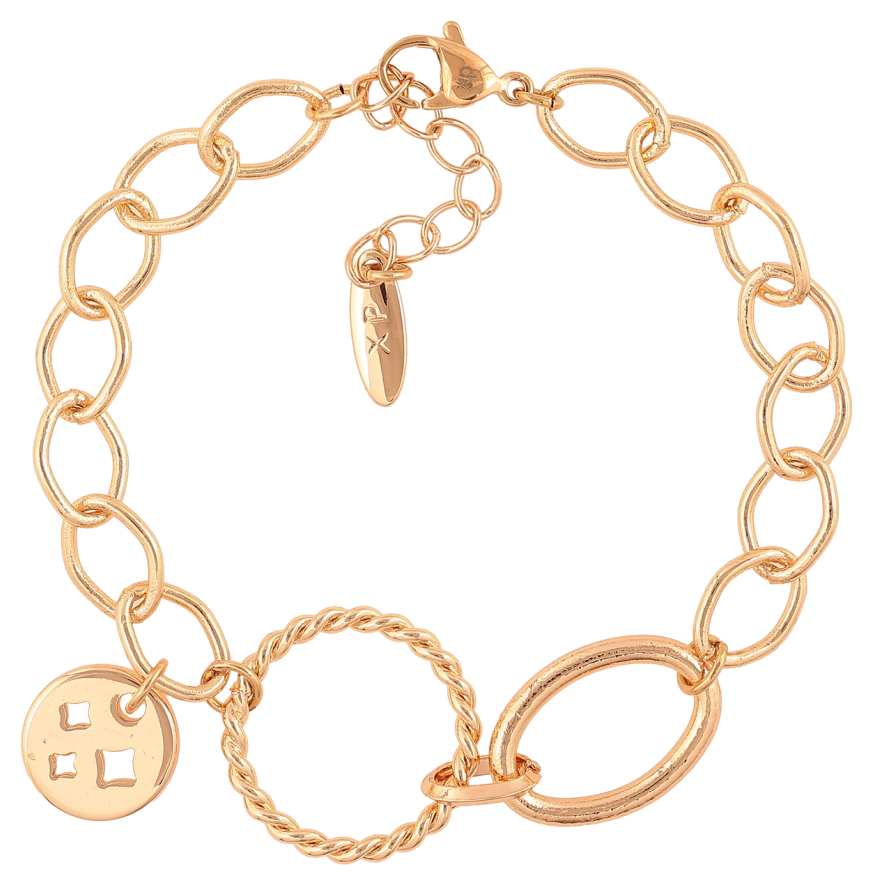 Браслет Xuping M&L Колір 18K Ланцюжок декоративний розмір з доп. ланцюжком 18-21см х 8-20мм фото №1