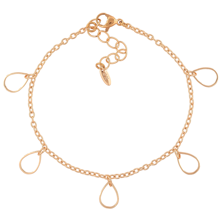 Браслет Xuping M&L Колір 18K Ланцюжок з підвісками крапельками розмір з доп. ланцюжком 18-21см х 2мм фото №1