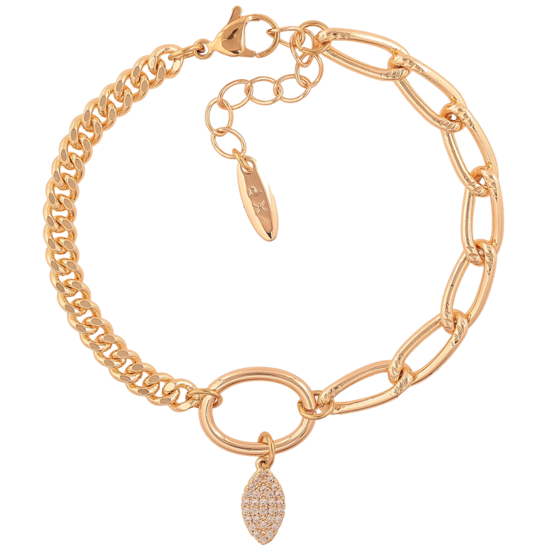 Браслет Xuping M&L Колір 18K Комбінований ланцюжок з підвіскою розмір з доп. ланцюжком 17-20.5см х 5-12мм фото №9